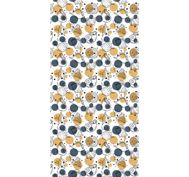Modern wallpaper with shell pattern - TenStickers