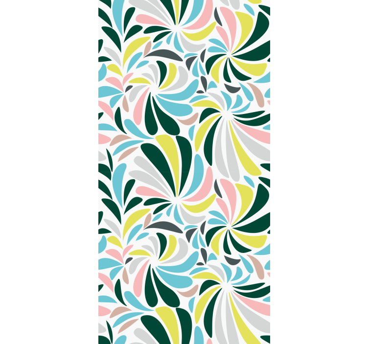 Modern wallpaper chained colored feathers design - TenStickers