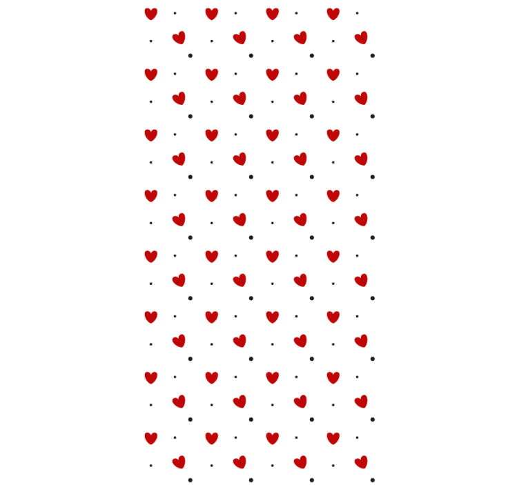 Modern wallpaper pattern-decor hearts and dots - TenStickers