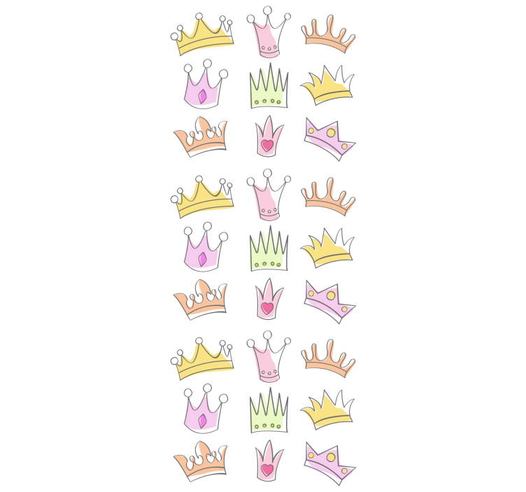 Kids wallpaper crown pattern design - TenStickers