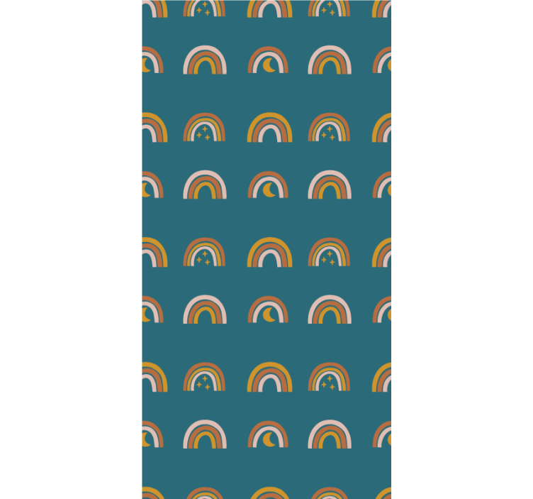 Kids wallpaper rainbows and stars design - TenStickers