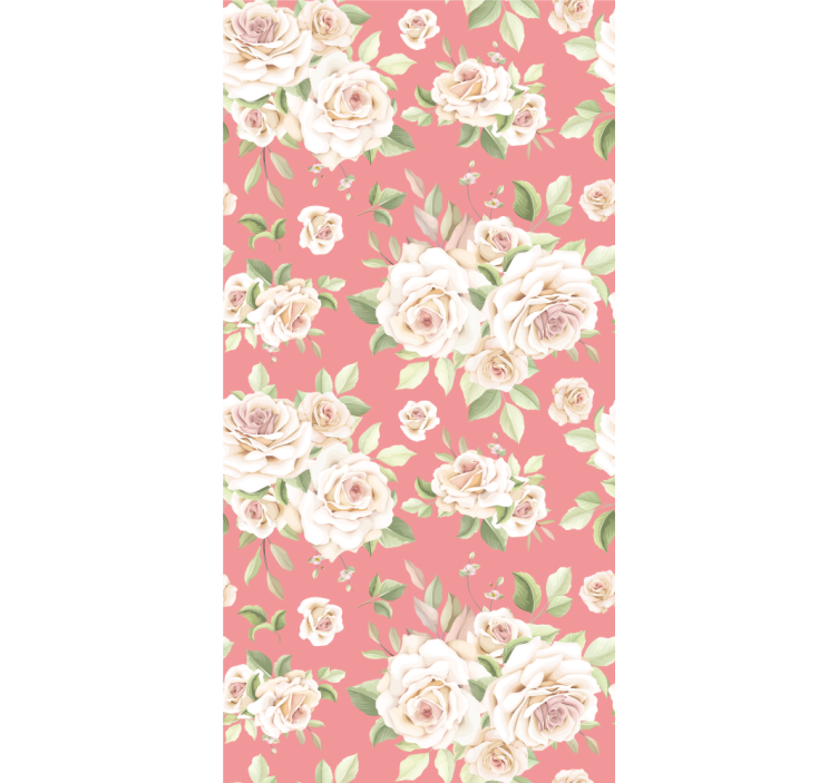 Dining room wallpaper roses floral design - TenStickers
