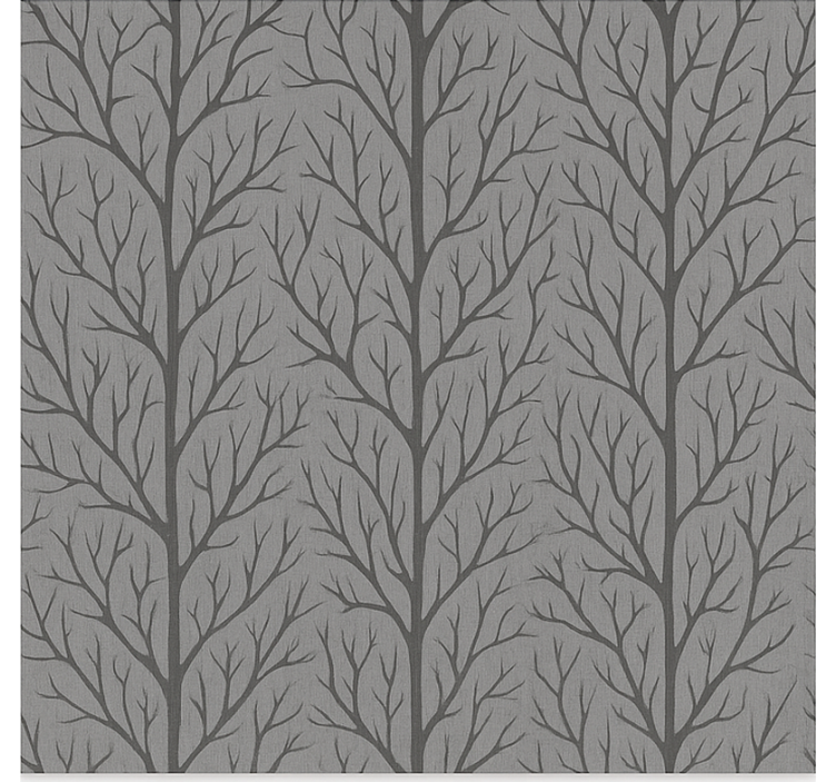 Dining room wallpaper grey forest trees - TenStickers