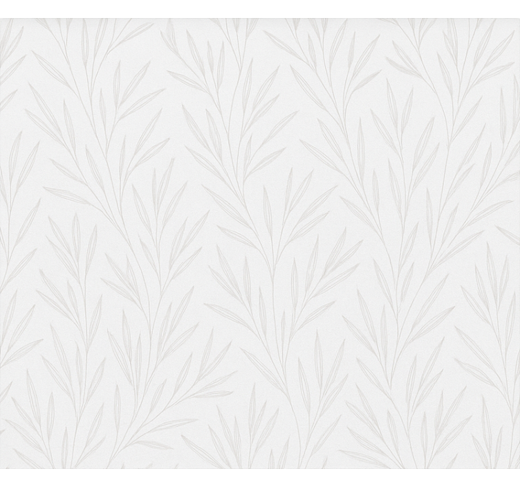 Bathroom wallpaper with thin leaves pattern - TenStickers