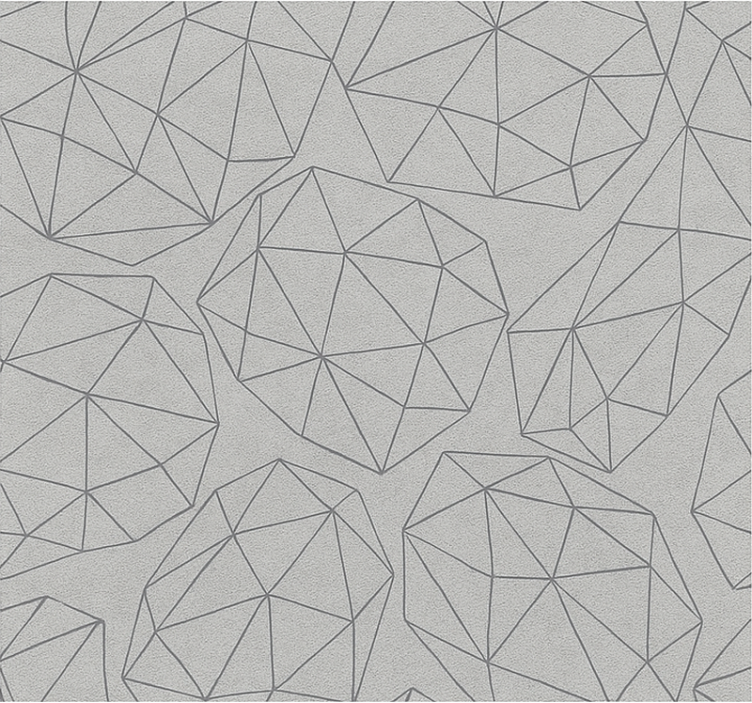 Bathroom wallpaper gemstone silver gloss - TenStickers