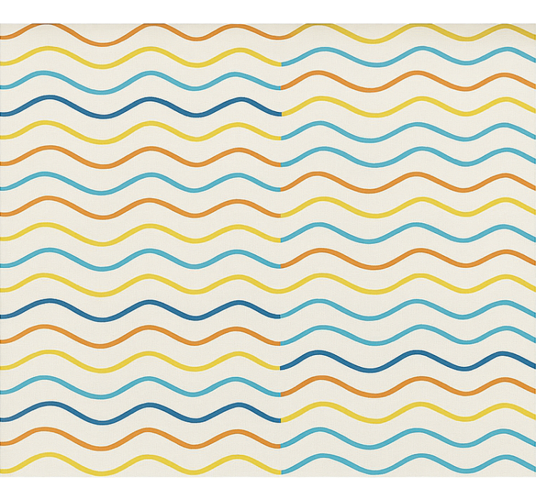 Teenager wallpaper with colorful wavy lines - TenStickers