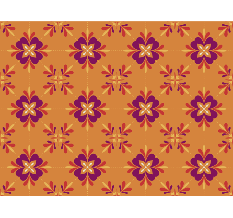 Colorful tiles kitchen wallpaper - TenStickers