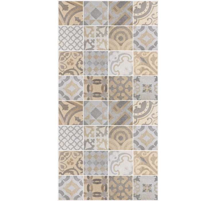 Kitchen wallpaper cement orange - TenStickers