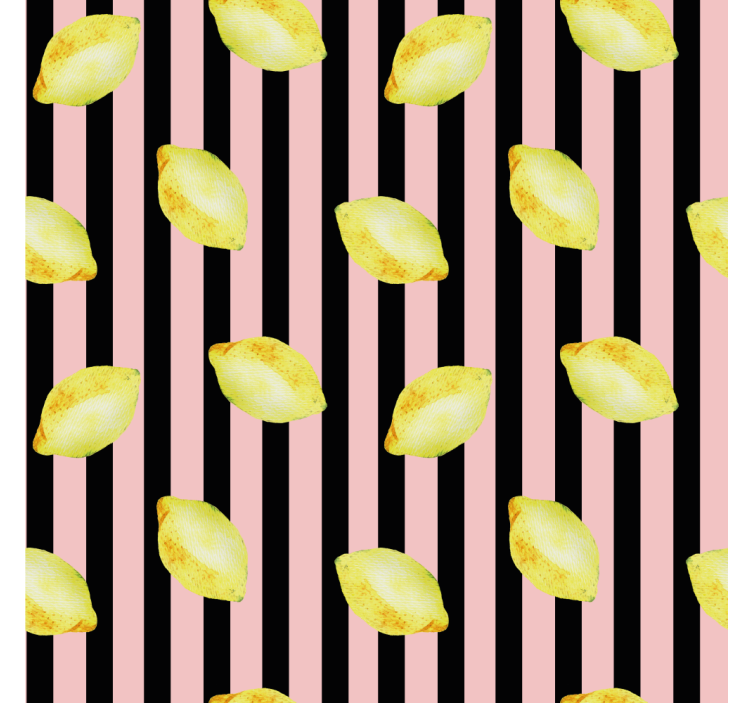 Kitchen wallpaper lively lemon design - TenStickers