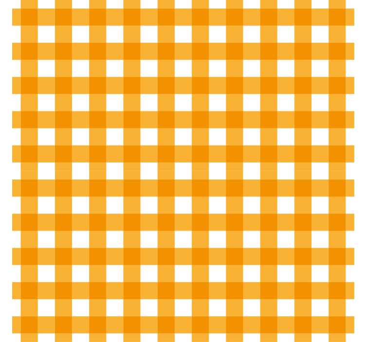 Kitchen wallpaper orange checkered pattern - TenStickers