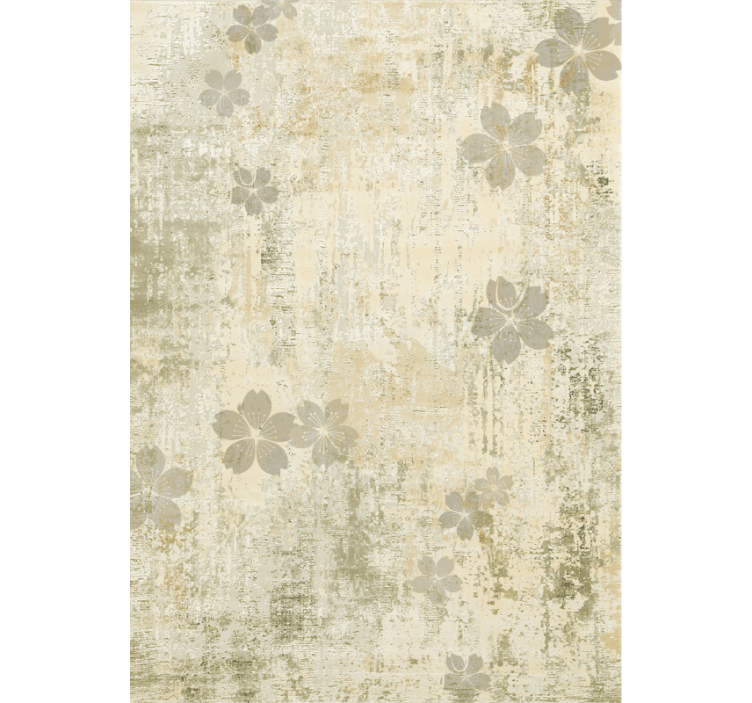 Living room wallpaper with subtle floral elegance - TenStickers