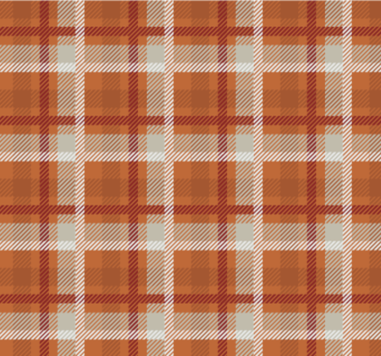 Living room wallpaper in cozy plaid pattern - TenStickers
