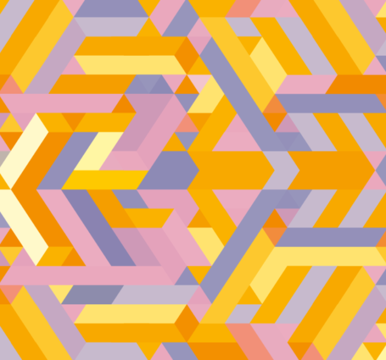 Bathroom wallpaper geometric pattern overlay - TenStickers