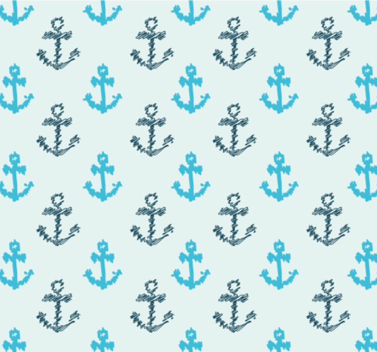 Bathroom wallpaper anchor design - TenStickers