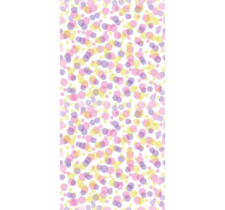 Bathroom wallpaper in pink bubbles pattern - TenStickers