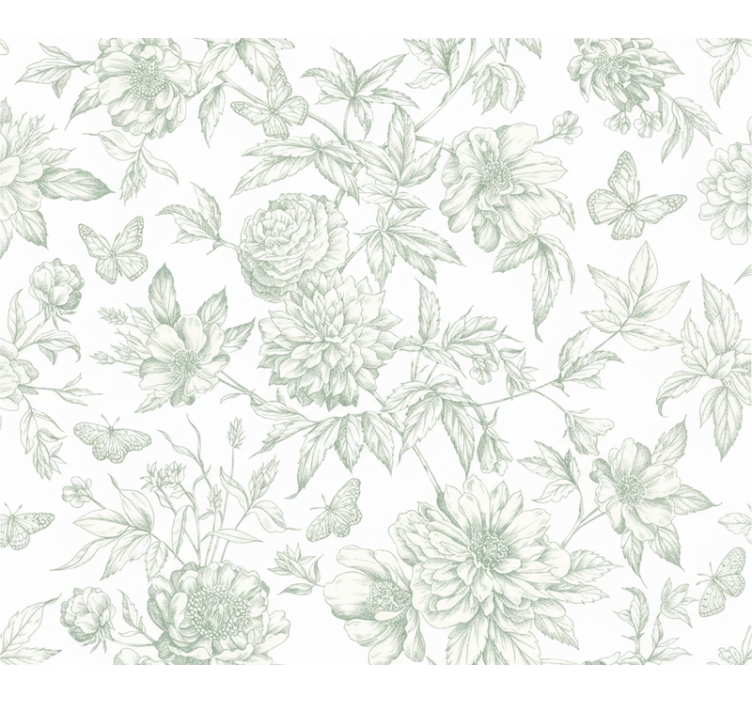 Master bedroom wallpaper blooming peonies print - TenStickers