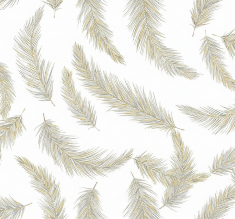 Living room wallpaper grey feather drift - TenStickers