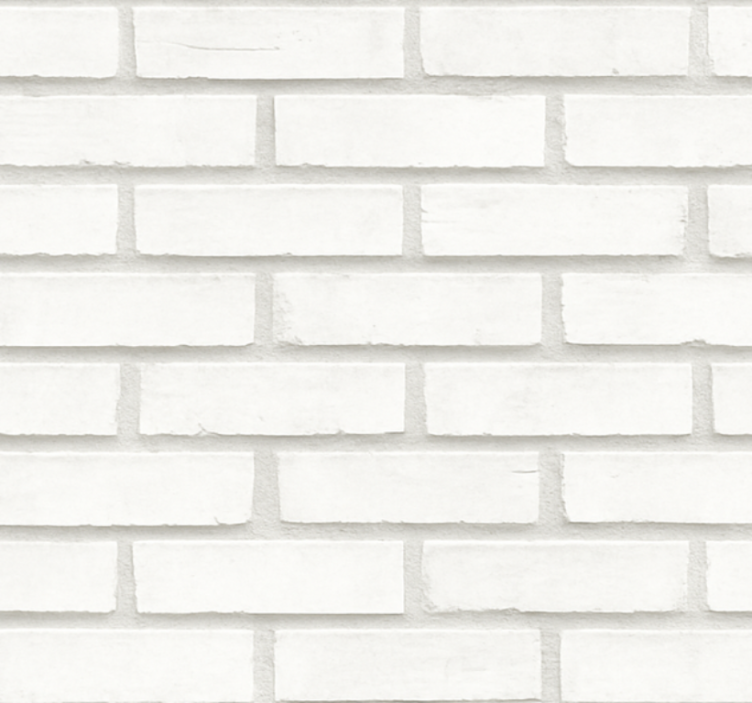 Living room wallpaper white brick design - TenStickers