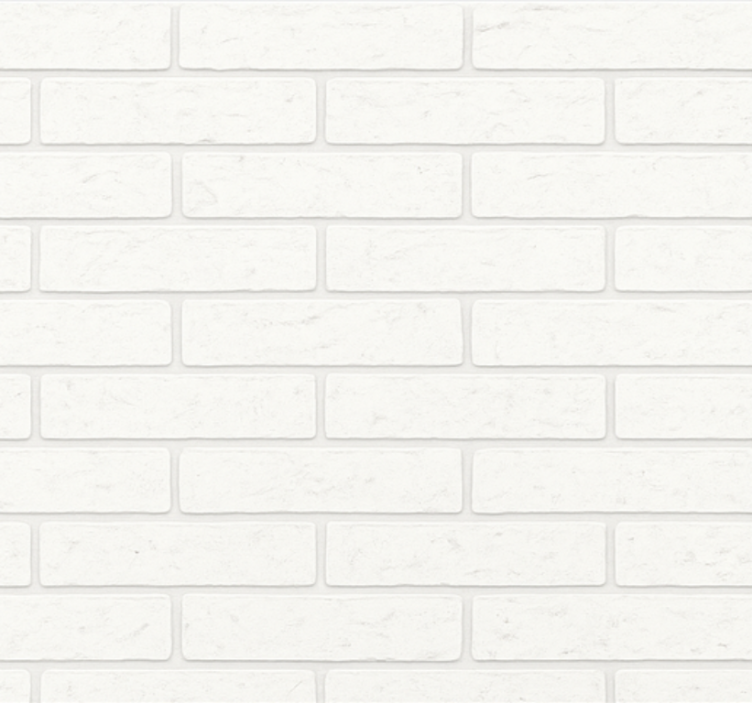 Living room wallpaper simple white brick - TenStickers