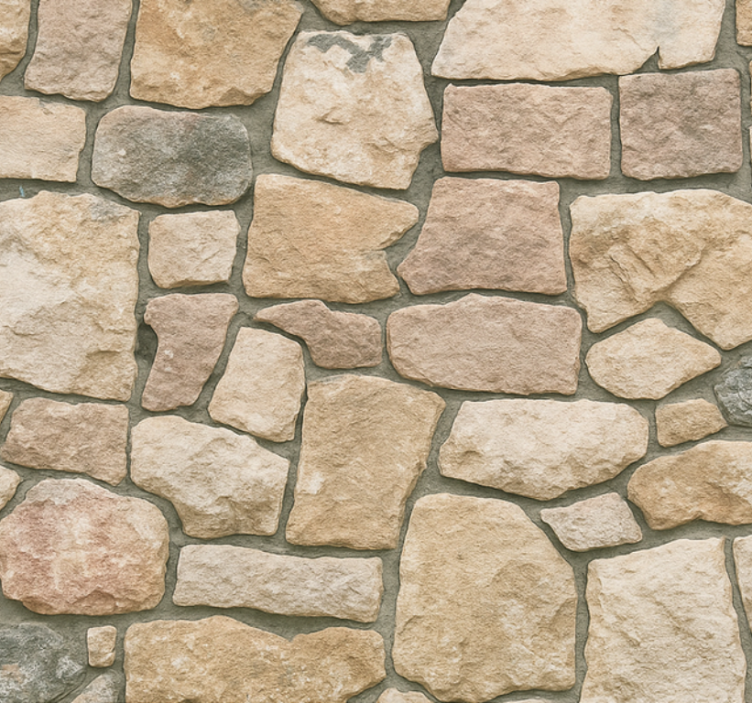 Living room wallpaper beige stone design - TenStickers