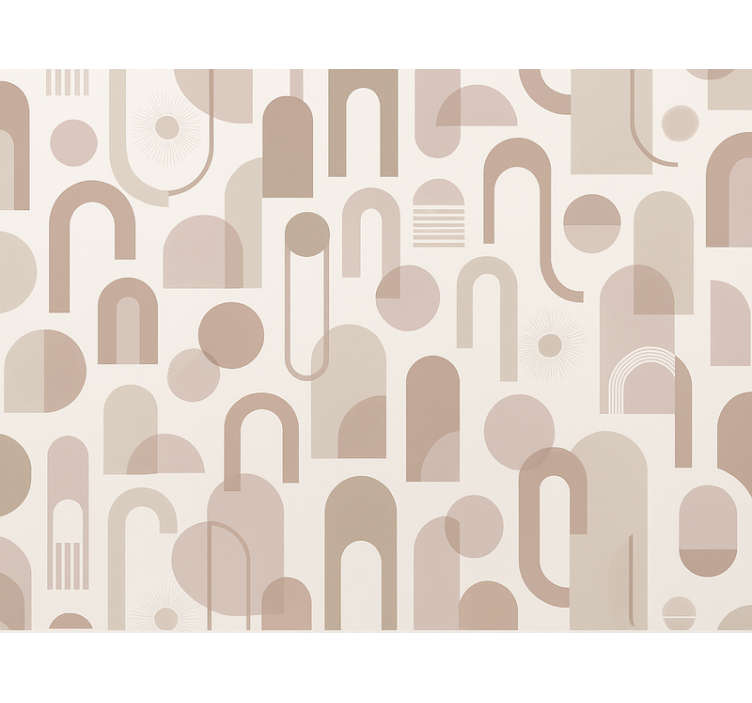 Master bedroom wallpaper with modern pattern - TenStickers