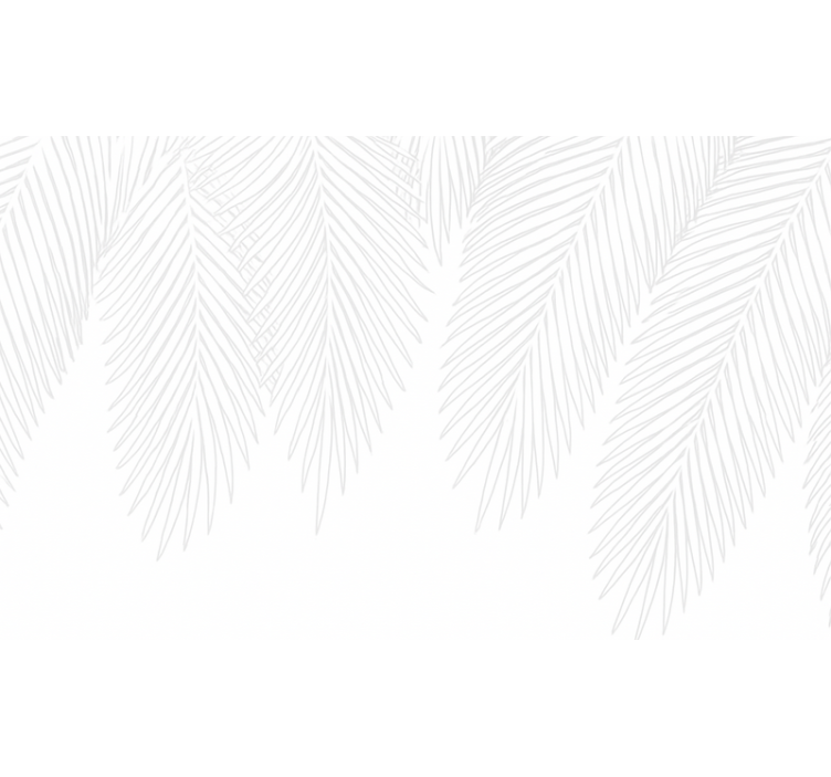 Master bedroom wallpaper neutral palm design - TenStickers