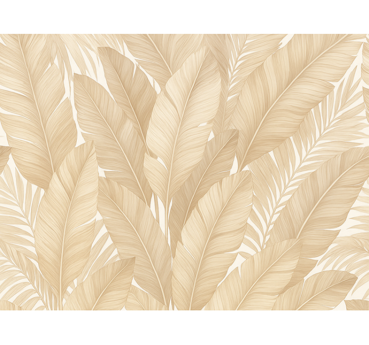 Master bedroom wallpaper soft botanical design - TenStickers