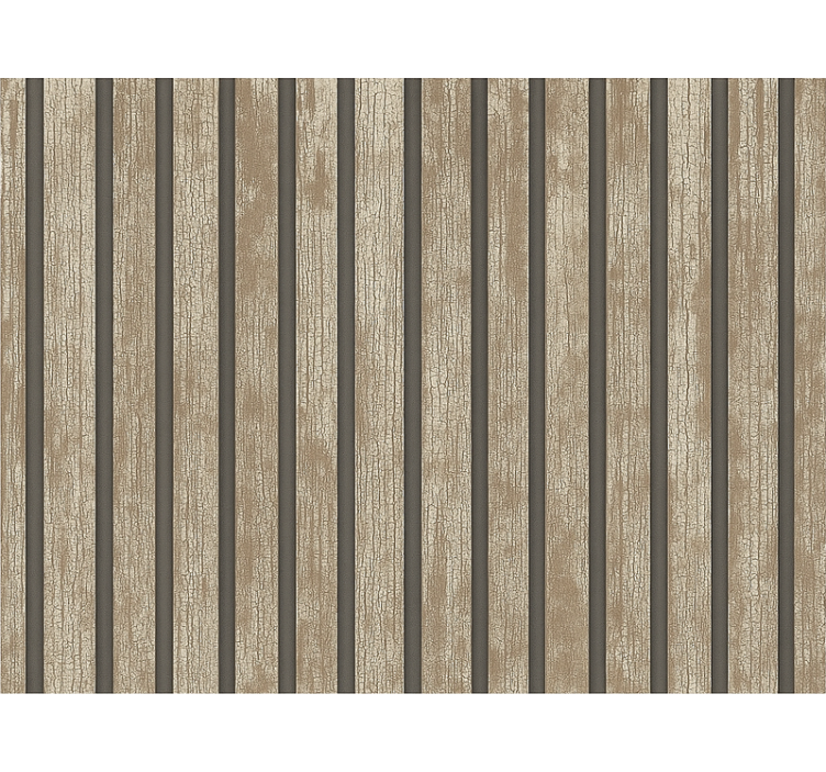 Living room wallpaper rustic wood design - TenStickers