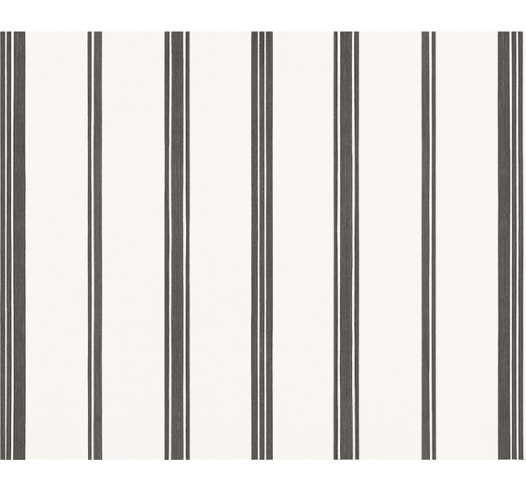 Living room wallpaper black stripe design - TenStickers