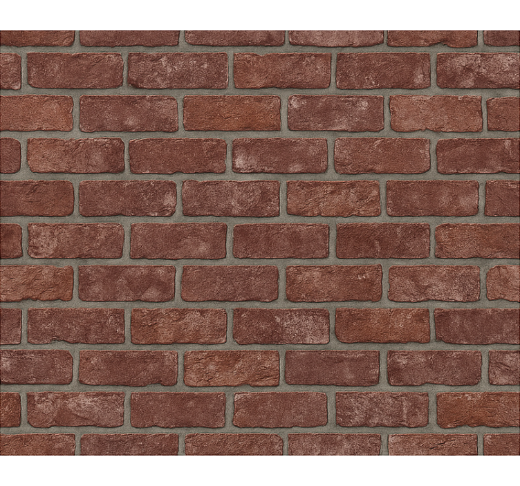 Living room wallpaper industrial red brick design - TenStickers