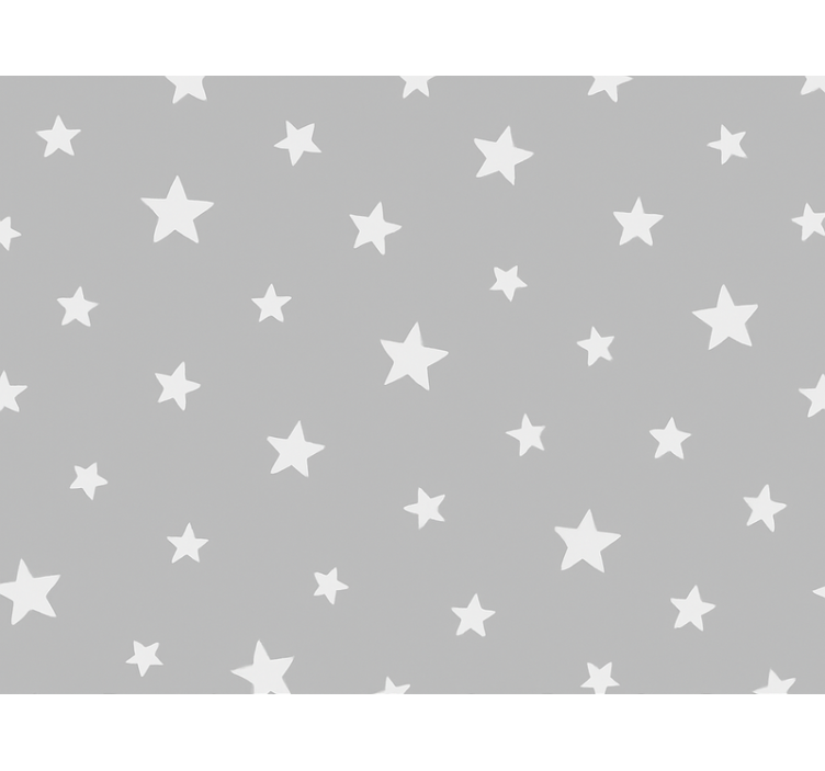 Kids wallpaper grey star pattern - TenStickers