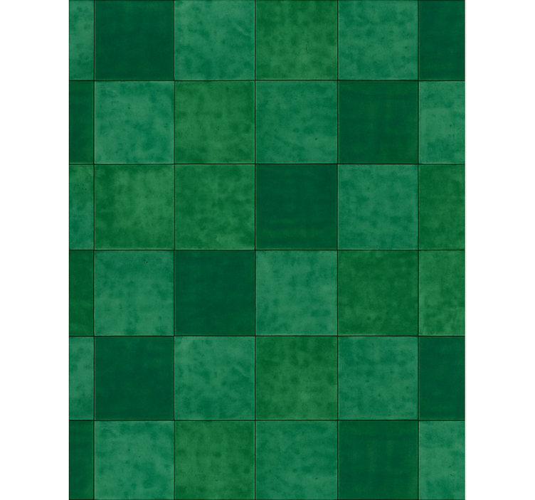 Kitchen wallpaper emerald tile design - TenStickers