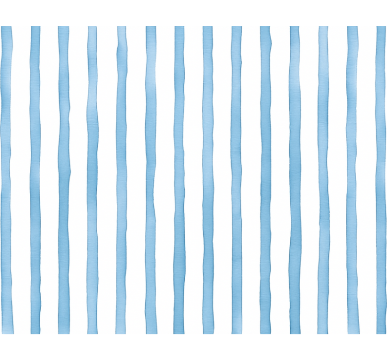 Vertical line wallpaper blue watercolor stripes - TenStickers