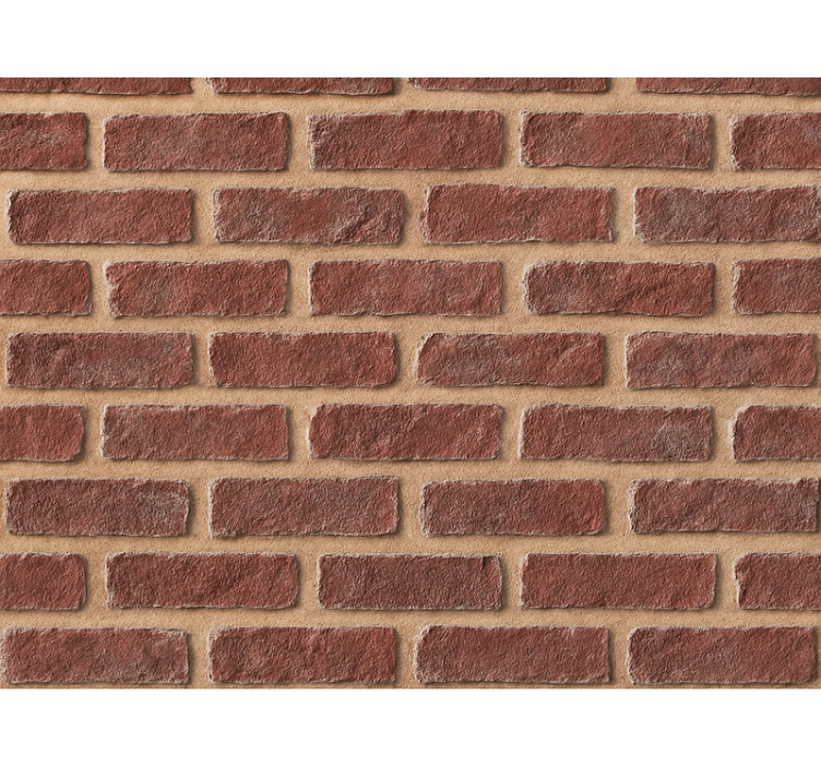 Weathered red brick wallpaper - TenStickers