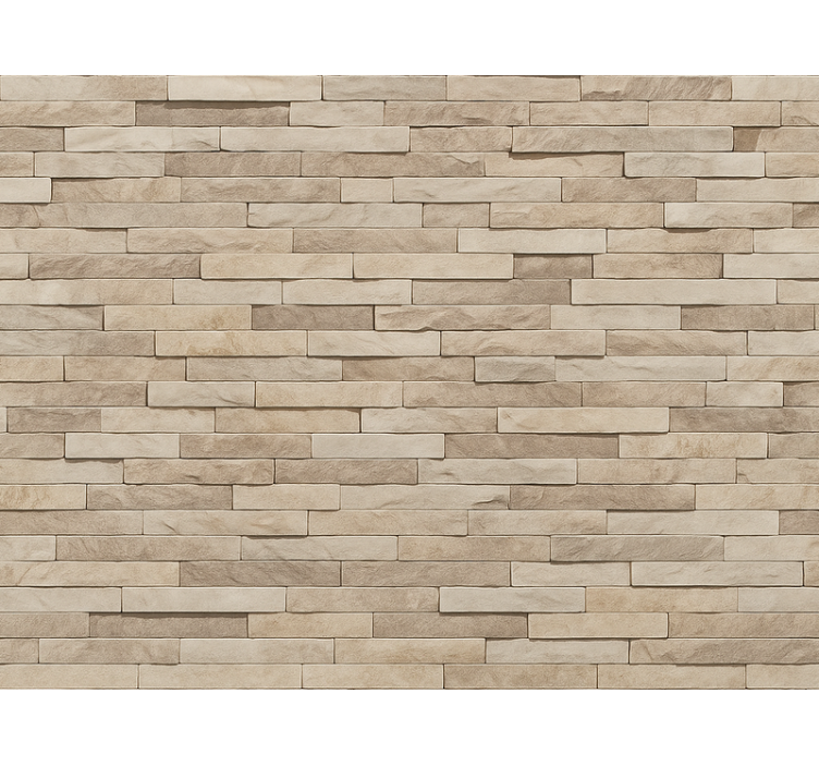 Living room wallpaper textured stone appearance - TenStickers