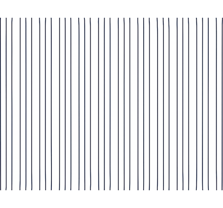 Living room wallpaper blue and white thin stripes - TenStickers