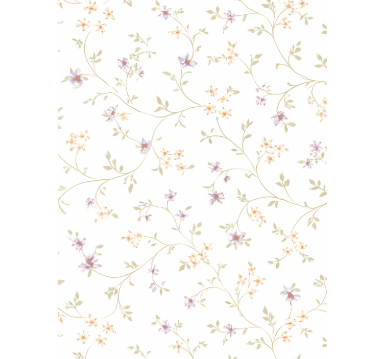 Kids wallpaper simple floral design - TenStickers