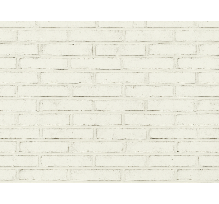 Living room wallpaper white vintage bricks - TenStickers