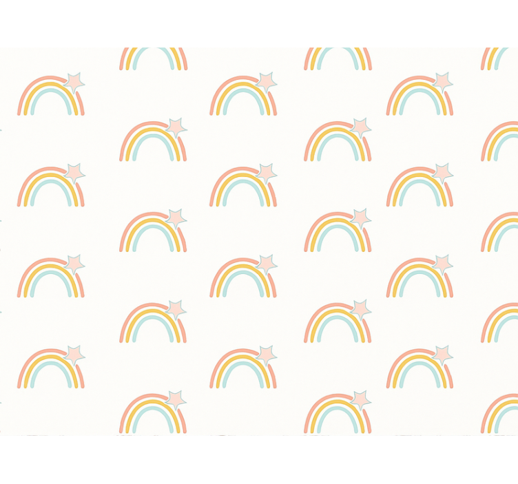 Kids wallpaper simple rainbow design - TenStickers