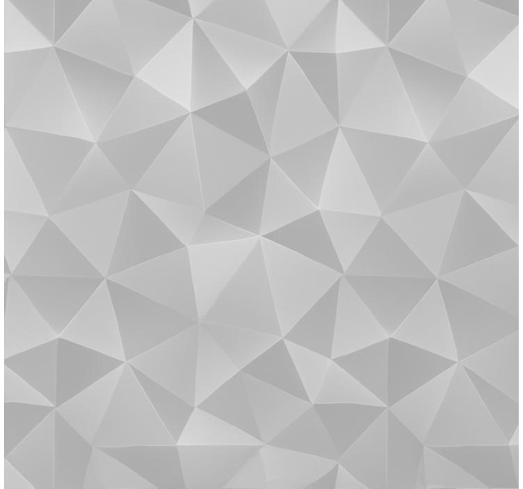Living room wallpaper light grey 3d triangles - TenStickers