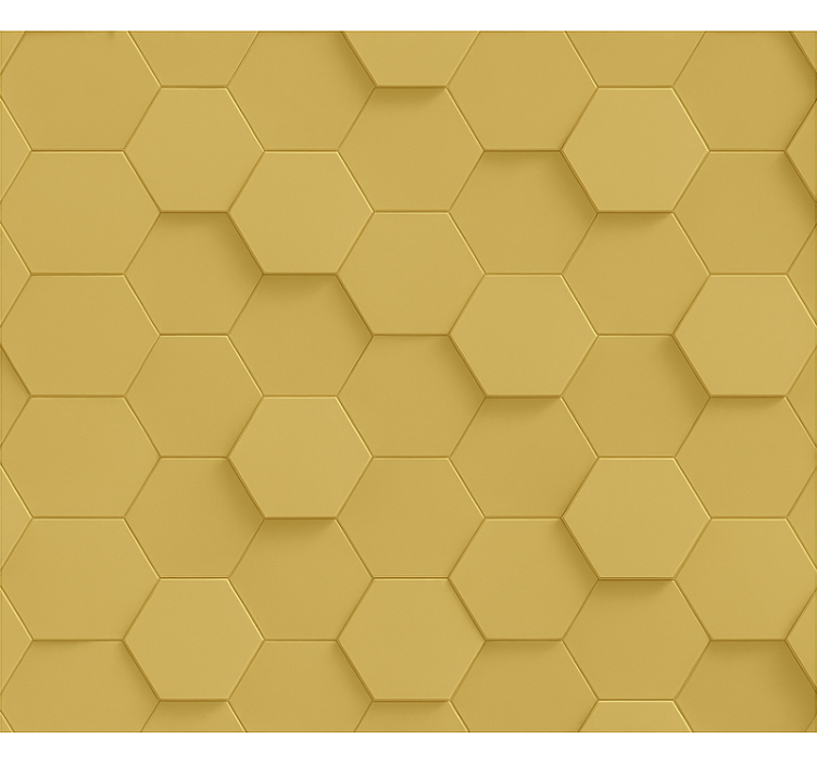 Kids wallpaper realistic gold honeycomb design - TenStickers
