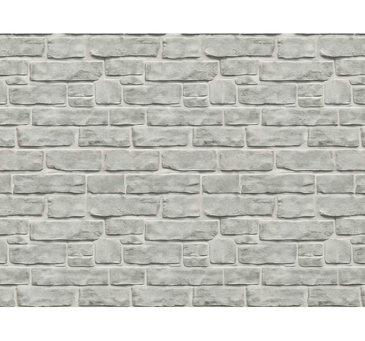 Living room wallpaper realistic grey stone effect - TenStickers