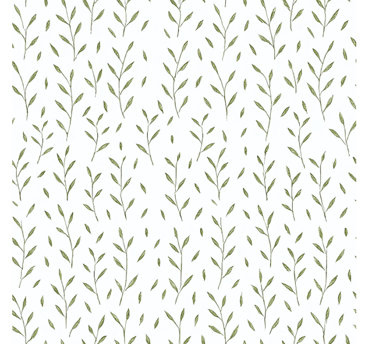 Living room wallpaper small green tiny leaves pattern - TenStickers