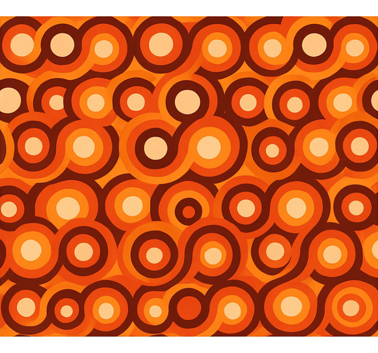 Living room wallpaper abstract modern warm colors figures - TenStickers