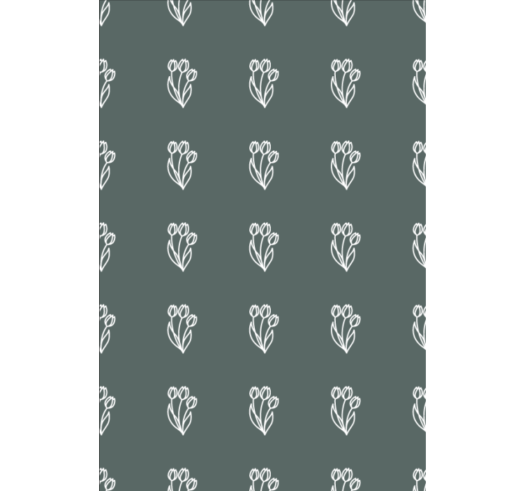 Flower wallpaper with adorable tulip design - TenStickers