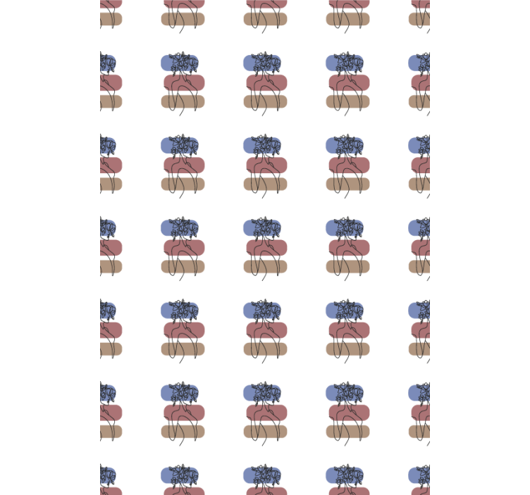 Flower wallpaper geometric woman design - TenStickers