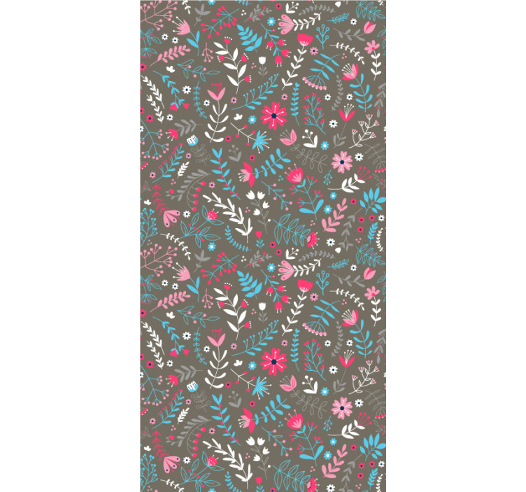 Floral ornament wallpaper in vibrant tiny flower design - TenStickers