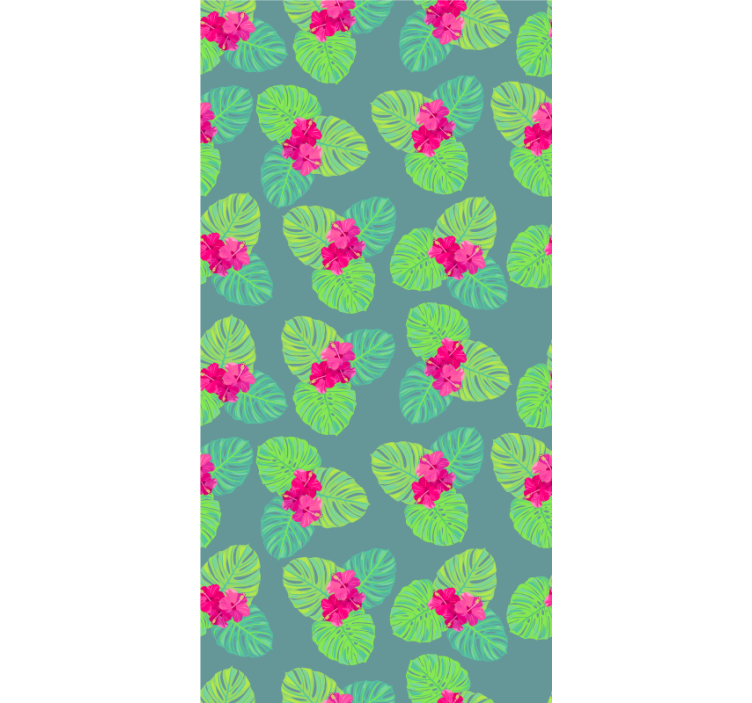 Floral ornament wallpaper magnolia flower on water - TenStickers