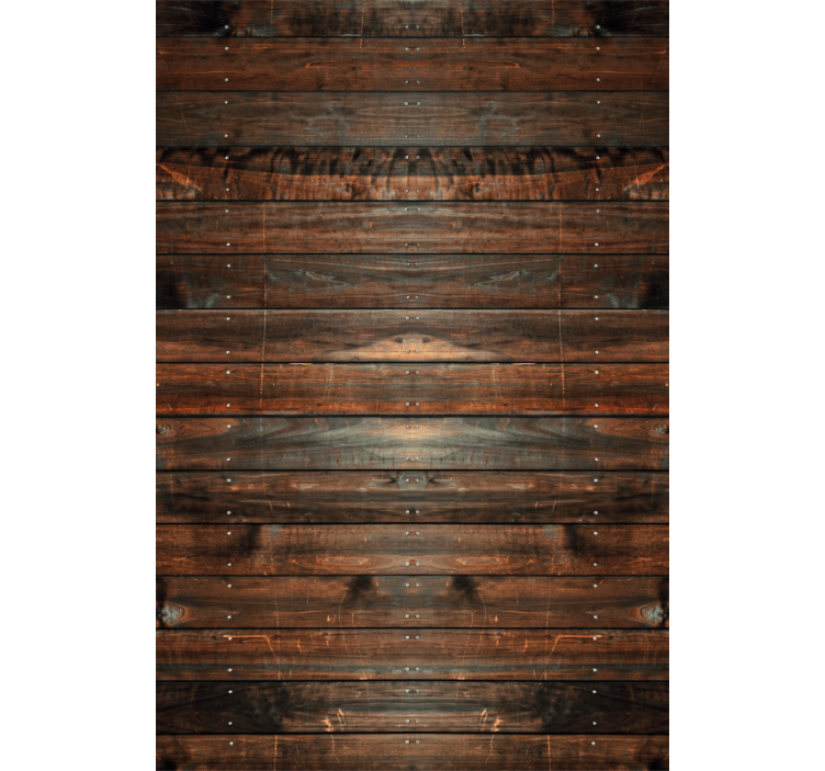 Master bedroom wallpaper in dark brown wood - TenStickers