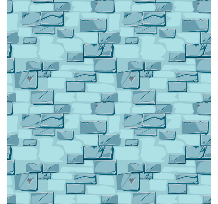 Master bedroom wallpaper blue stone bricks - TenStickers